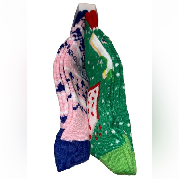 Pop Tarts Crew Socks 2 Pair Men 8-12 Green Blue Pink White w Logo NEW Christmas - Picture 7 of 10